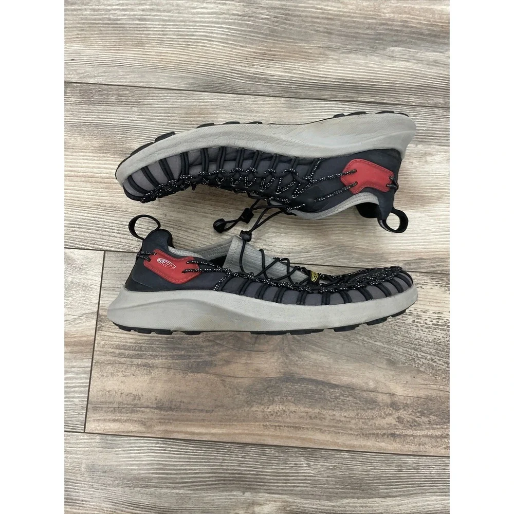 Keen Uneek SNK Sneaker Sandals Mens 8.5 Black Braided Cord Hiking Shoes